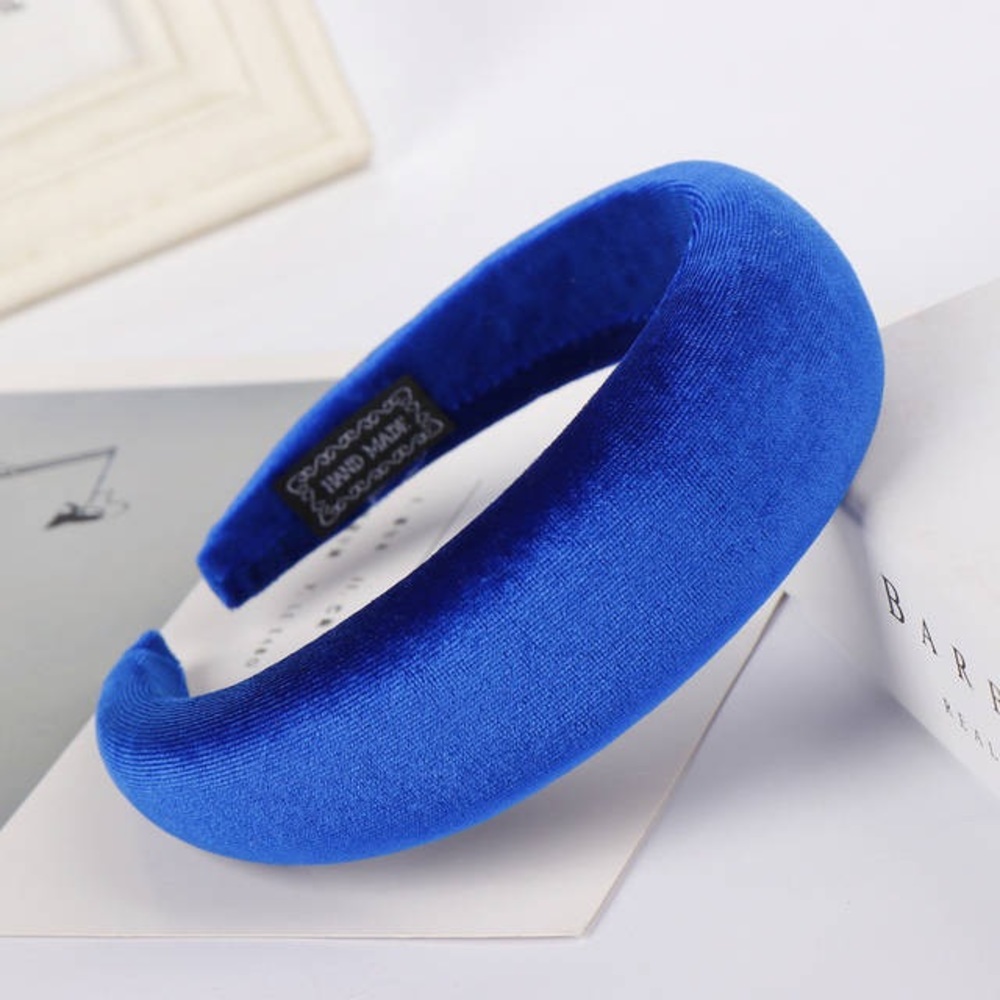 Blue Velvet Thick Foam Headband